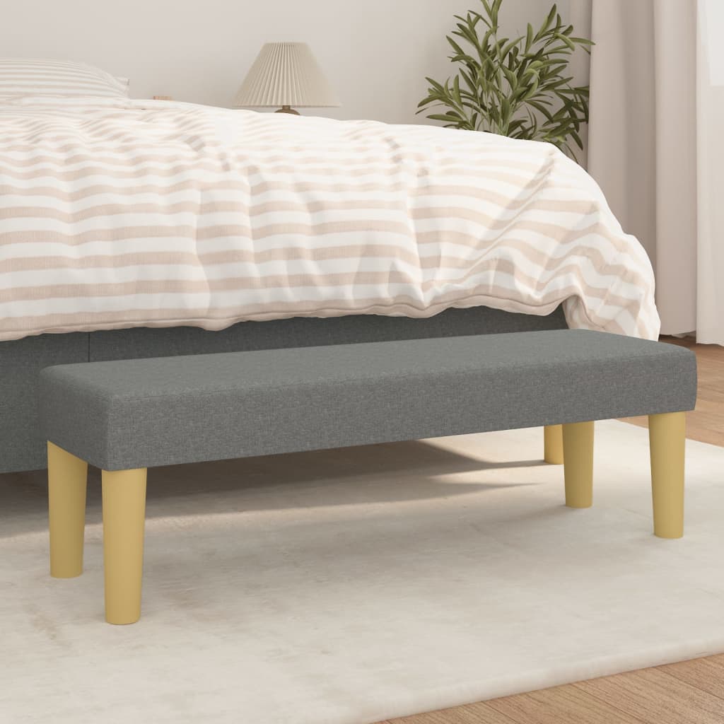Sitzbank Dunkelgrau 100x30x30 cm Stoff - Pazzar.ch