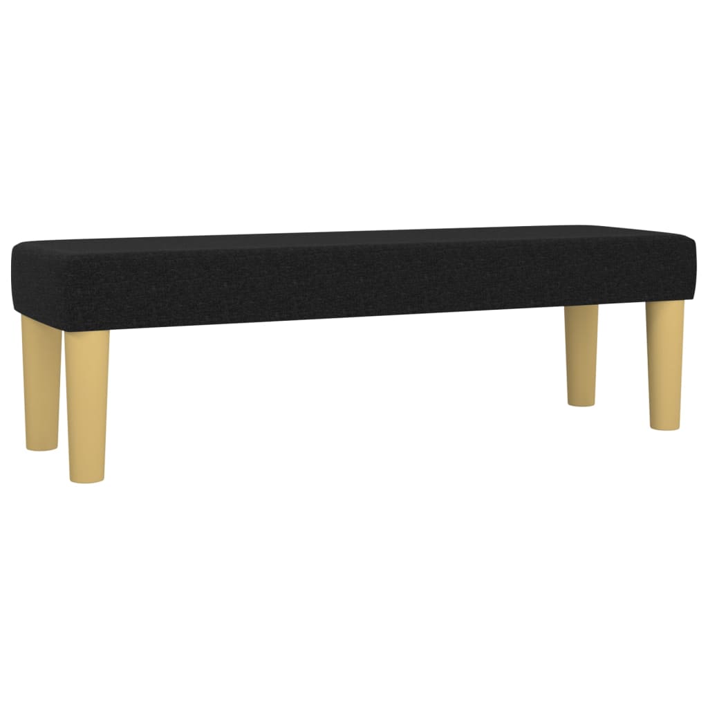 Sitzbank Schwarz 100x30x30 cm Stoff - Pazzar.ch