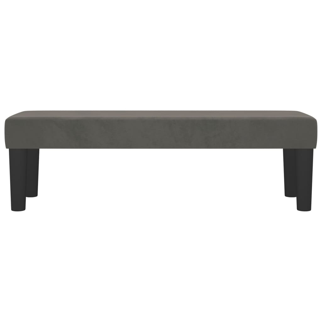 Sitzbank Dunkelgrau 100x30x30 cm Samt - Pazzar.ch
