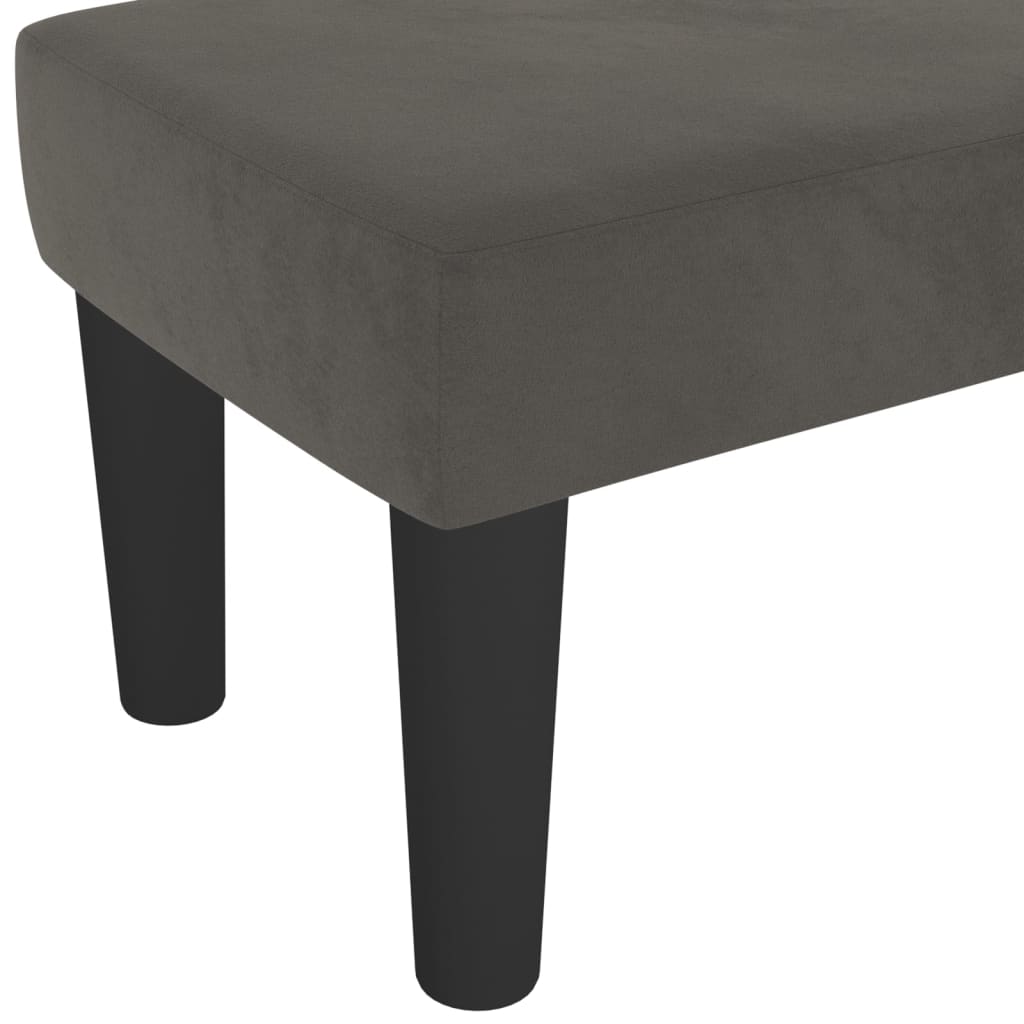 Sitzbank Dunkelgrau 100x30x30 cm Samt - Pazzar.ch