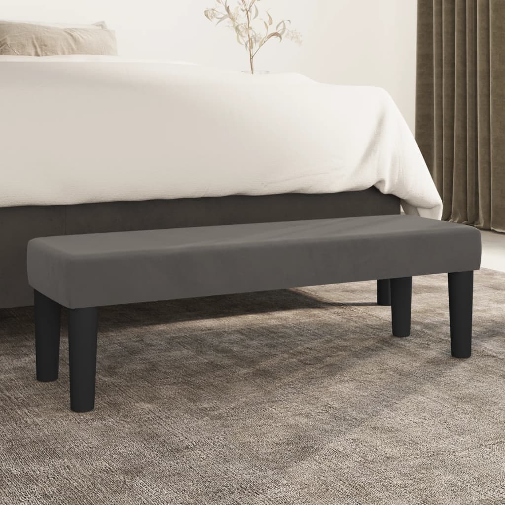 Sitzbank Dunkelgrau 100x30x30 cm Samt - Pazzar.ch