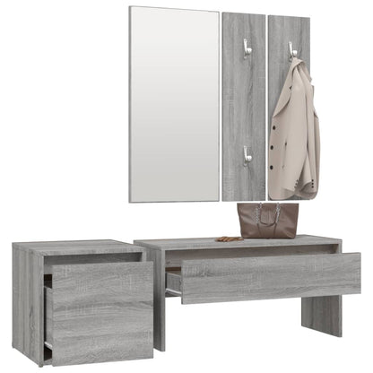 Flurmöbel-Set Grau Sonoma Holzwerkstoff - Pazzar.ch