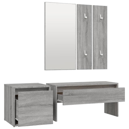 Flurmöbel-Set Grau Sonoma Holzwerkstoff - Pazzar.ch