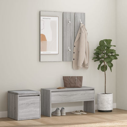 Flurmöbel-Set Grau Sonoma Holzwerkstoff - Pazzar.ch