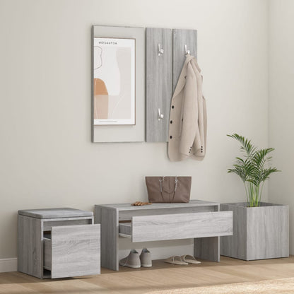 Flurmöbel-Set Grau Sonoma Holzwerkstoff - Pazzar.ch