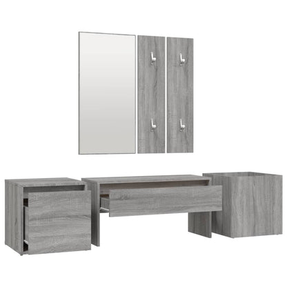 Flurmöbel-Set Grau Sonoma Holzwerkstoff - Pazzar.ch