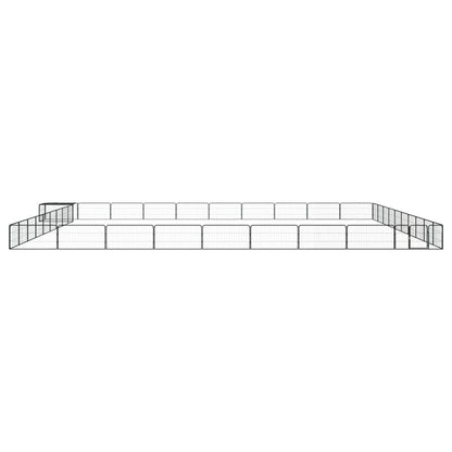 40-tlg. Hundelaufstall Schwarz 100x50cm Stahl Pulverbeschichtet - Pazzar.ch