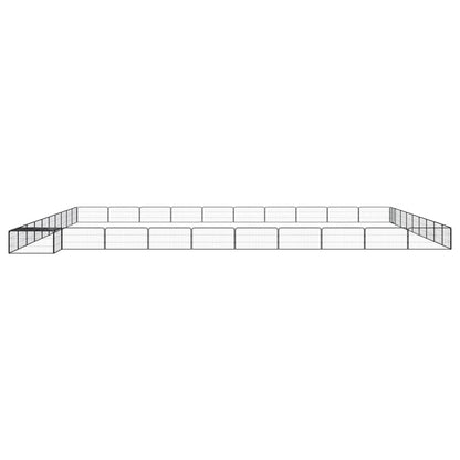 40-tlg. Hundelaufstall Schwarz 100x50cm Stahl Pulverbeschichtet - Pazzar.ch