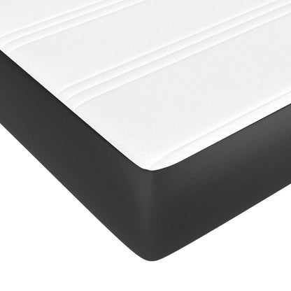 Taschenfederkernmatratze Schwarz 90x200x20 cm Kunstleder - Pazzar.ch