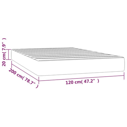 Taschenfederkernmatratze Schwarz 120x200x20 cm Stoff - Pazzar.ch