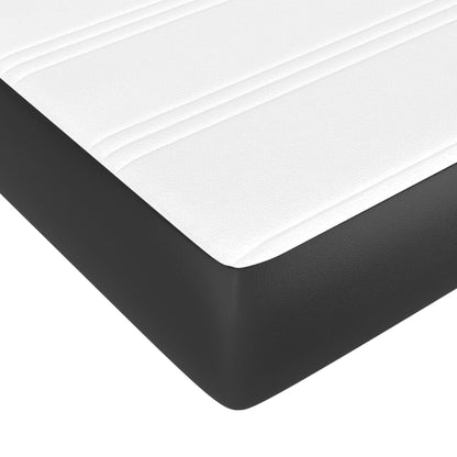 Taschenfederkernmatratze Schwarz 120x200x20 cm Kunstleder - Pazzar.ch