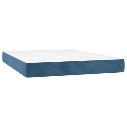 Taschenfederkernmatratze Dunkelblau 140x190x20 cm Samt - Pazzar.ch