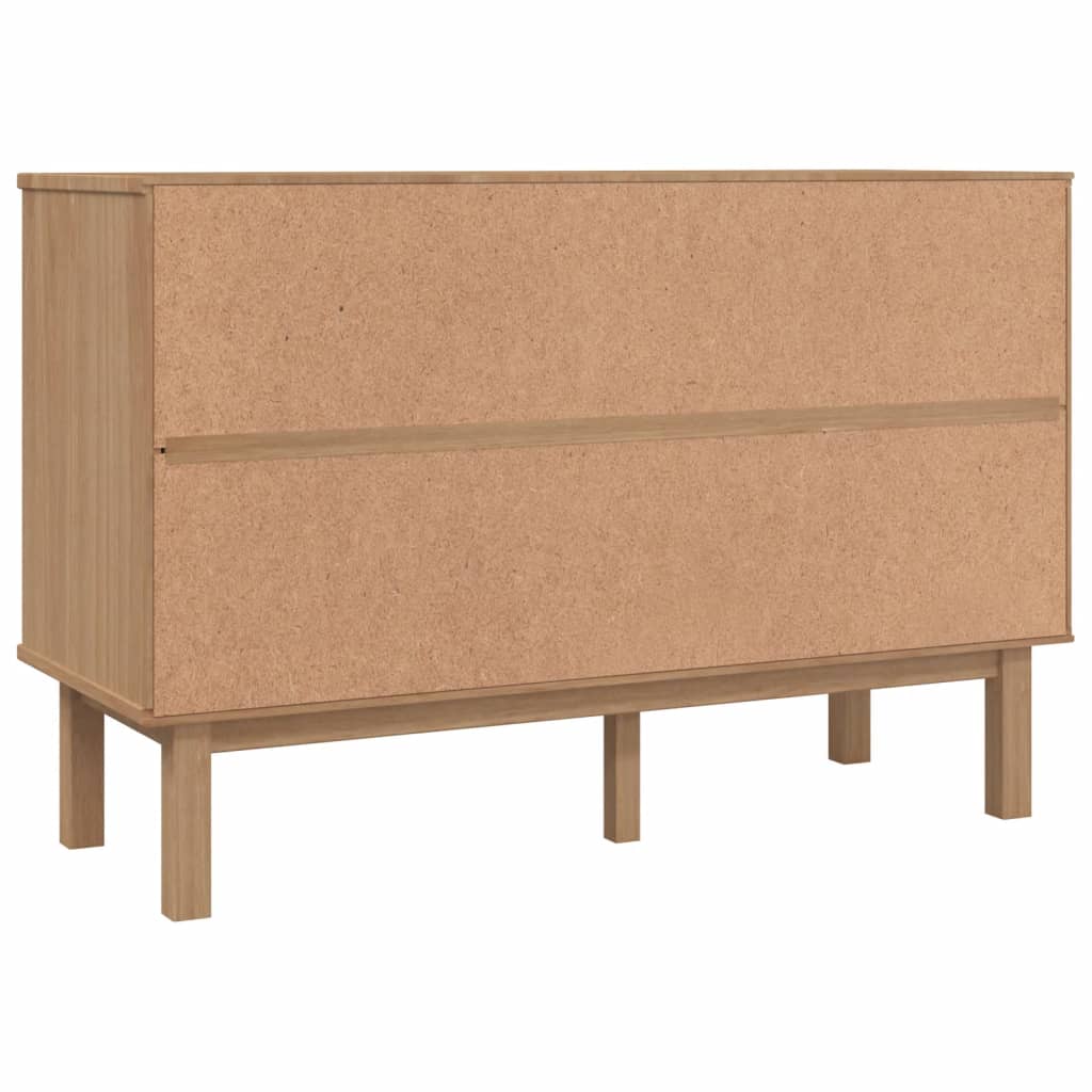 Schubladenschrank OTTA Braun & Grau 111x43x73,5 cm Massivholz - Pazzar.ch