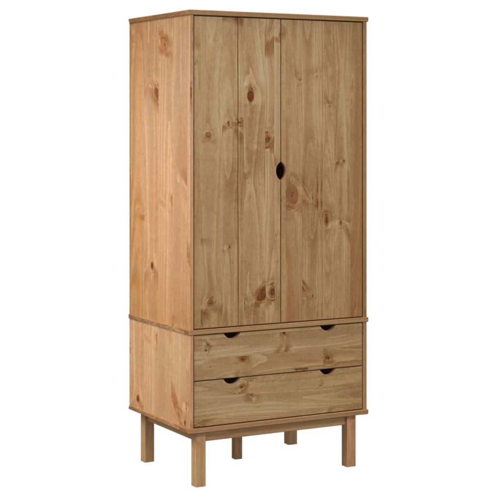 Kleiderschrank OTTA 76,5x53x172 cm Massivholz Kiefer - Pazzar.ch
