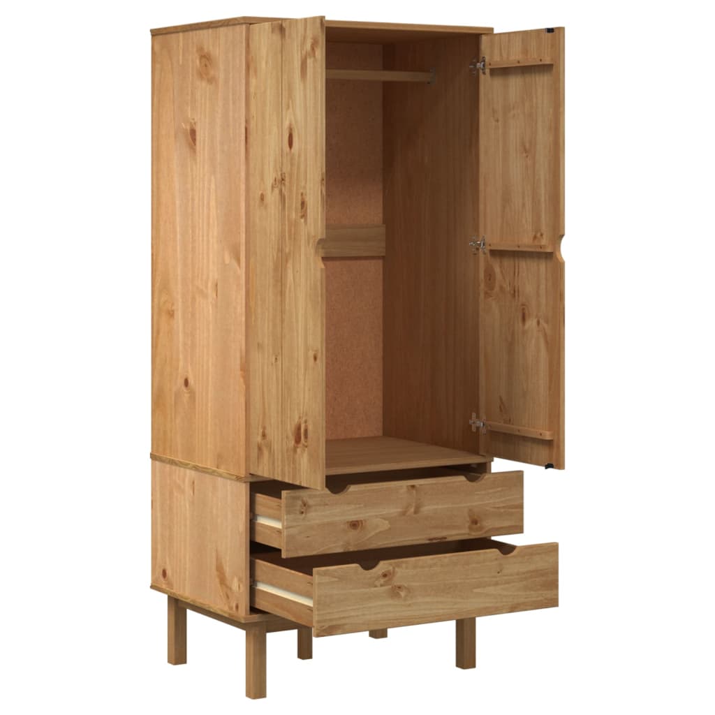 Kleiderschrank OTTA 76,5x53x172 cm Massivholz Kiefer - Pazzar.ch