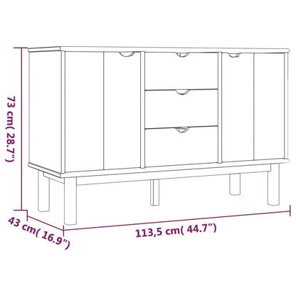 Sideboard OTTA 113,5x43x73 cm Massivholz Kiefer - Pazzar.ch