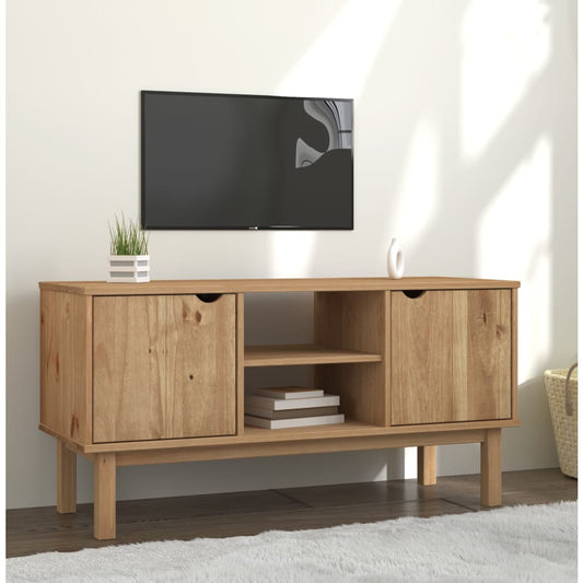 TV-Schrank OTTA 113,5x43x57 cm Massivholz Kiefer - Pazzar.ch