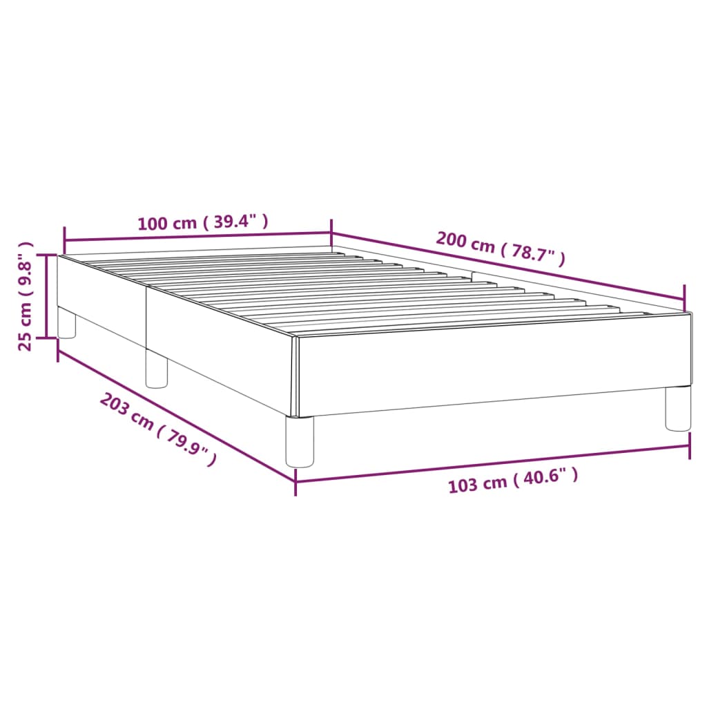 Bettgestell Hellgrau 100x200 cm Stoff - Pazzar.ch