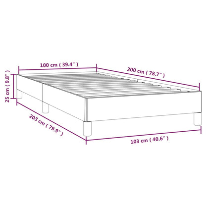 Bettgestell Hellgrau 100x200 cm Stoff - Pazzar.ch