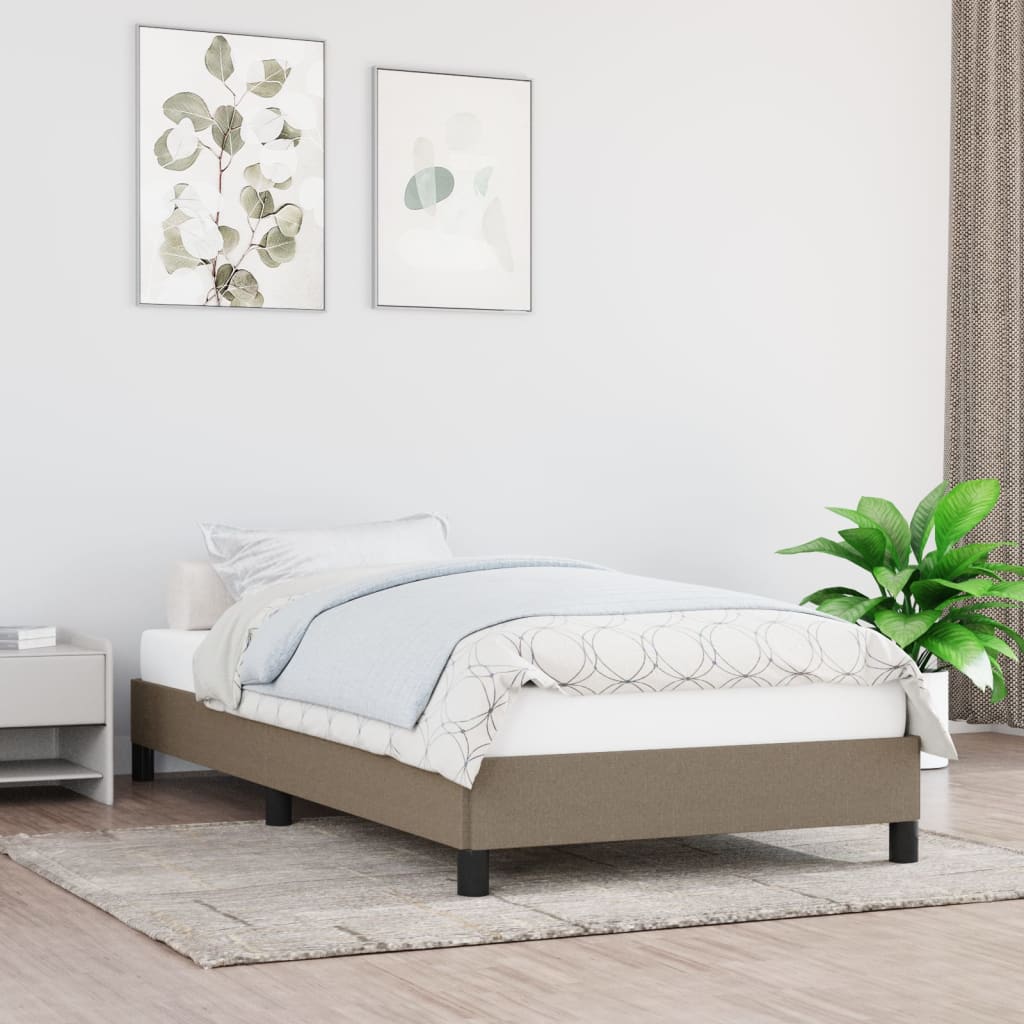 Bettgestell Taupe 100x200 cm Stoff - Pazzar.ch