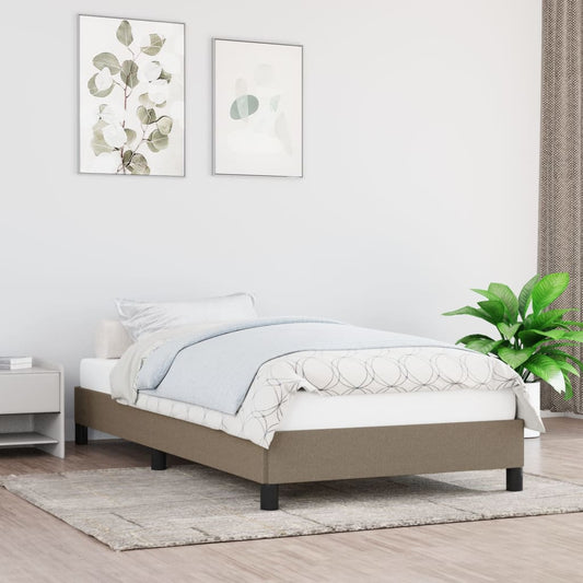 Bettgestell Taupe 100x200 cm Stoff - Pazzar.ch
