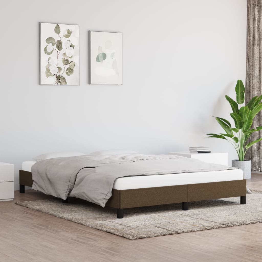 Bettgestell Dunkelbraun 140x200 cm Stoff - Pazzar.ch