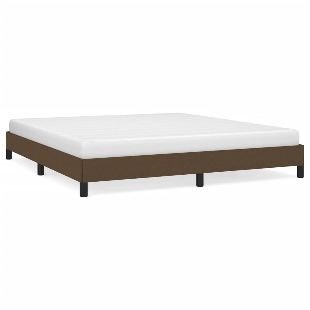 Bettgestell Dunkelbraun 160x200 cm Stoff - Pazzar.ch