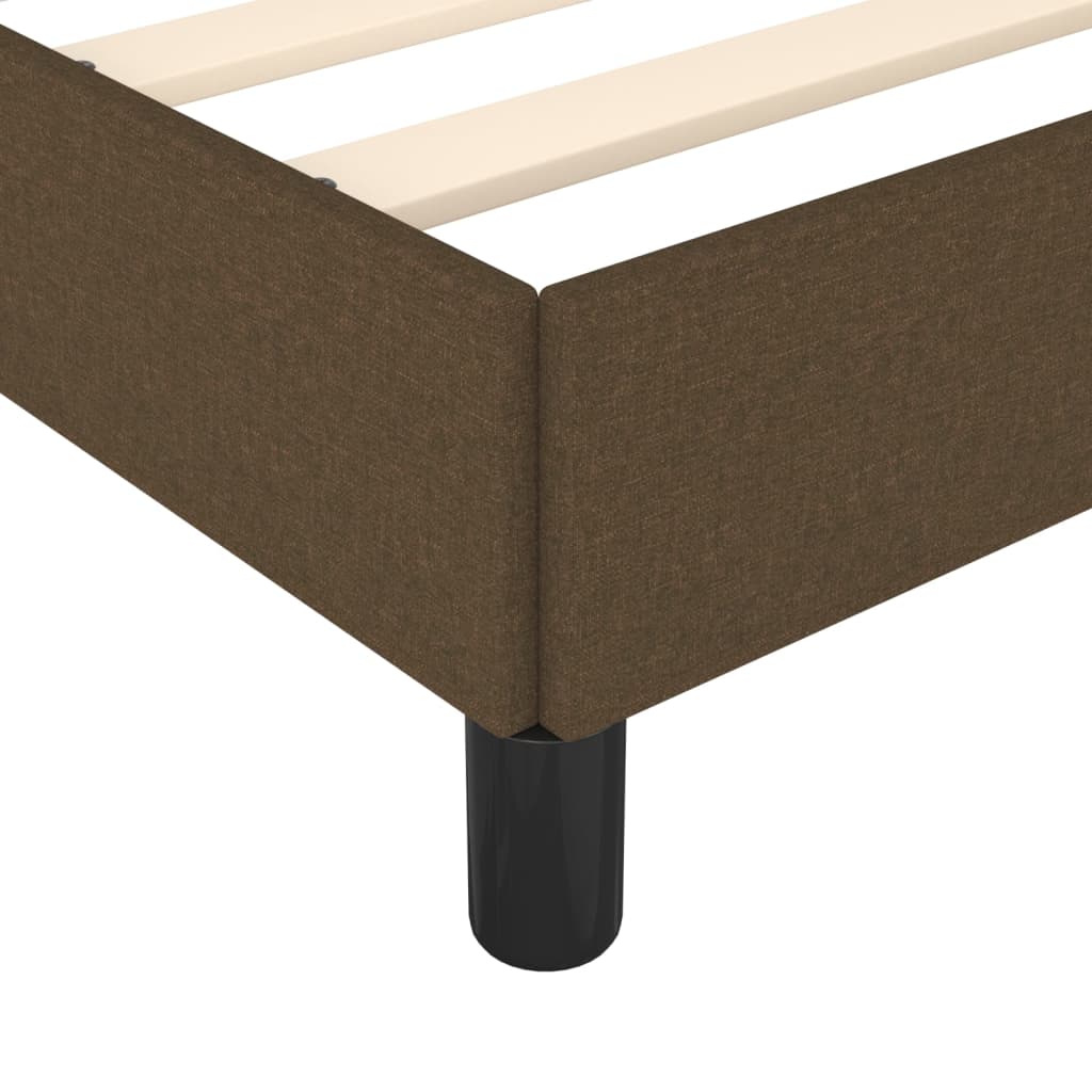 Bettgestell Dunkelbraun 160x200 cm Stoff - Pazzar.ch