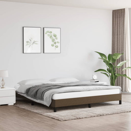 Bettgestell Dunkelbraun 160x200 cm Stoff - Pazzar.ch