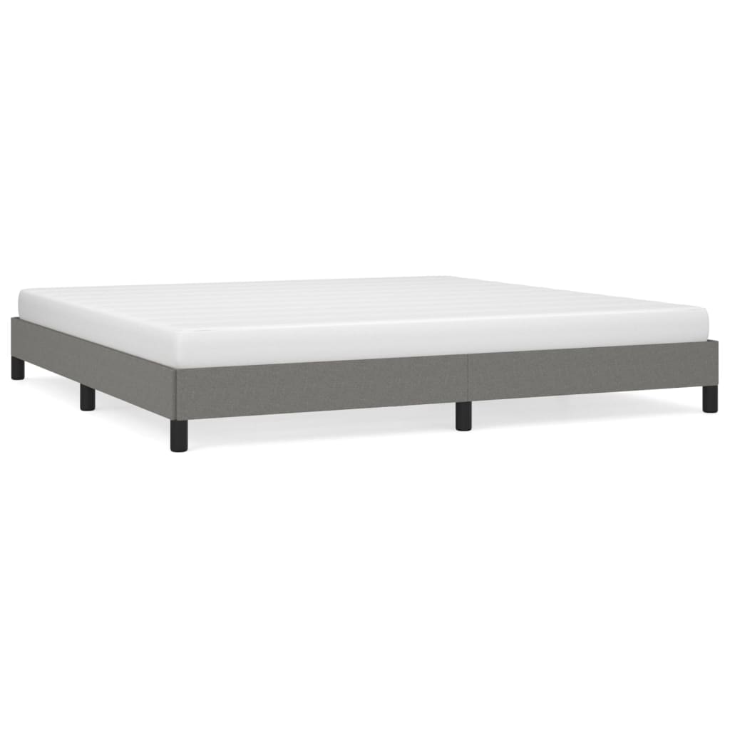 Bettgestell Dunkelgrau 200x200 cm Stoff - Pazzar.ch
