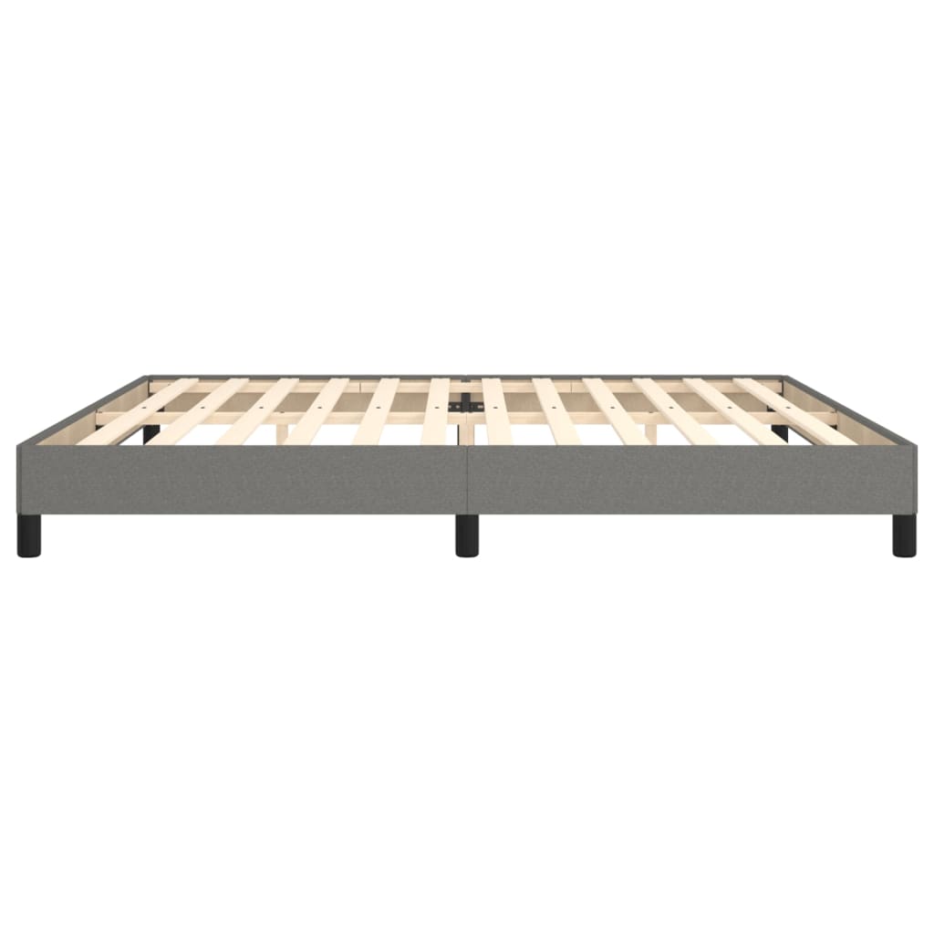 Bettgestell ohne Matratze Dunkelgrau 200x200 cm Stoff