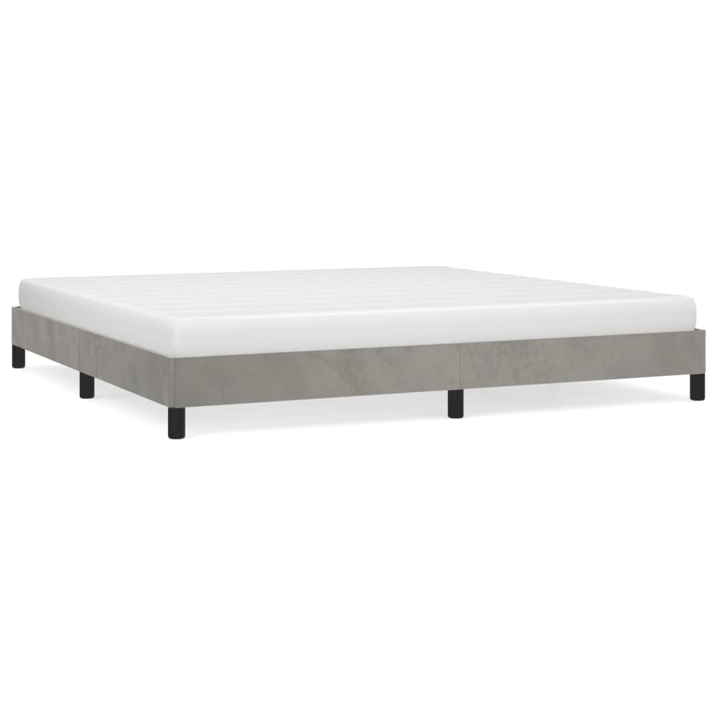 Bettgestell Hellgrau 200x200 cm Samt - Pazzar.ch