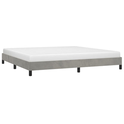 Bettgestell Hellgrau 200x200 cm Samt - Pazzar.ch