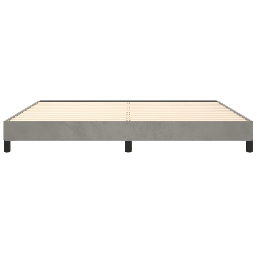 Bettgestell Hellgrau 200x200 cm Samt - Pazzar.ch