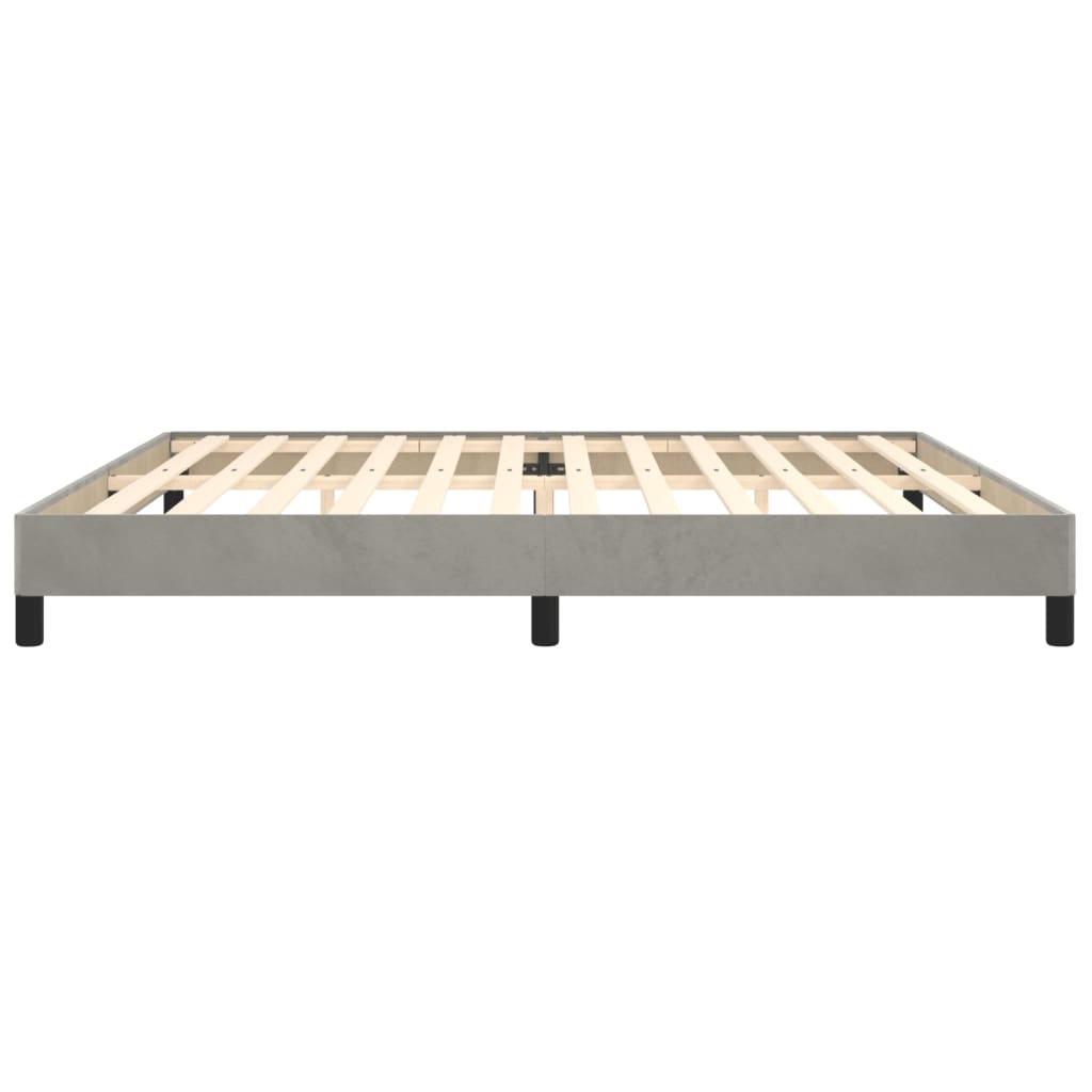 Bettgestell Hellgrau 200x200 cm Samt - Pazzar.ch