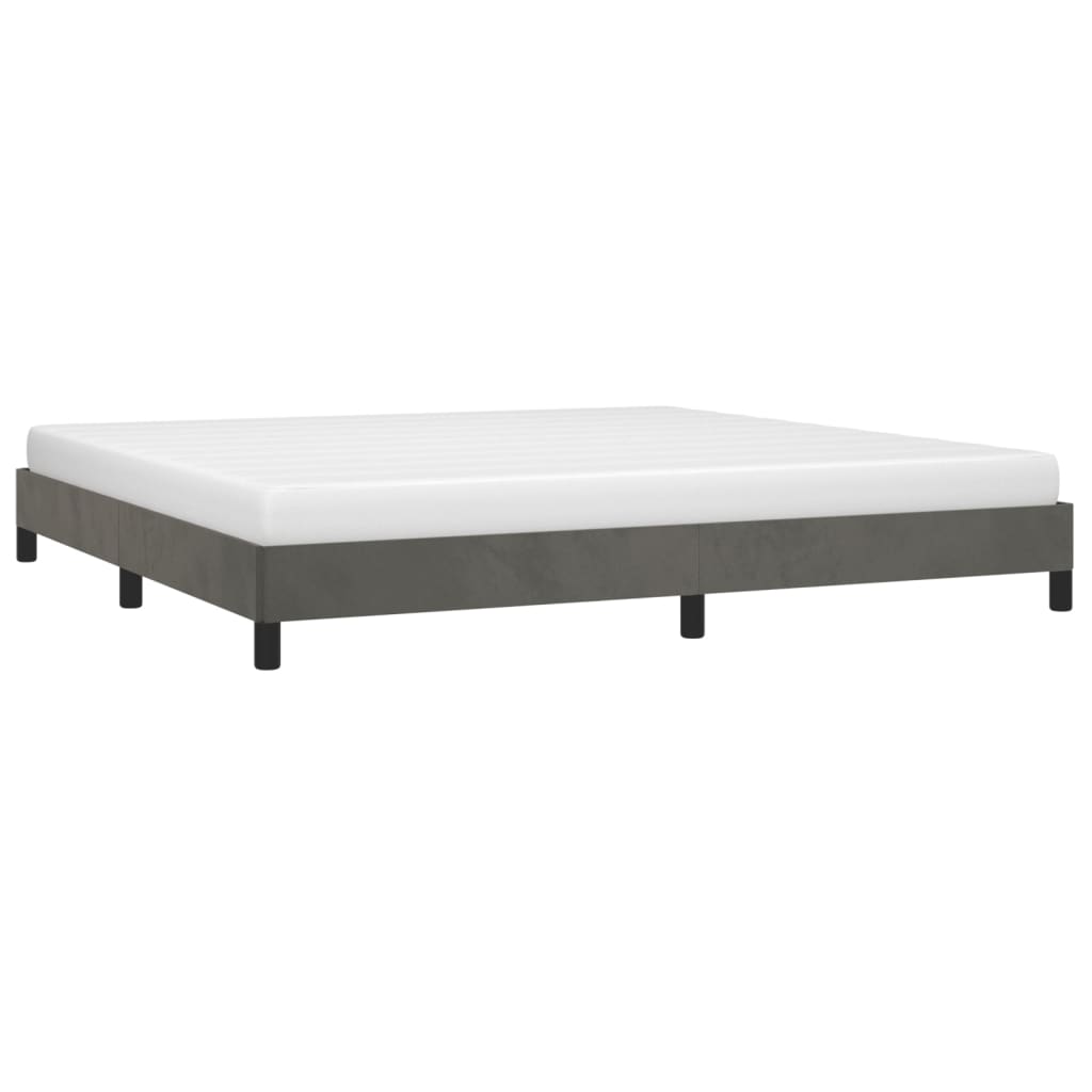 Bettgestell Dunkelgrau 200x200 cm Samt - Pazzar.ch