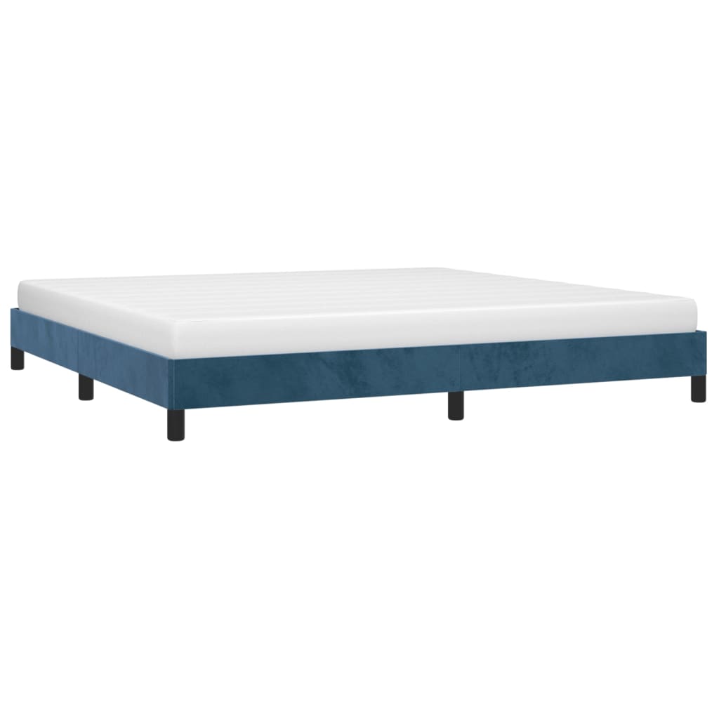 Bettgestell Dunkelblau 200x200 cm Samt - Pazzar.ch
