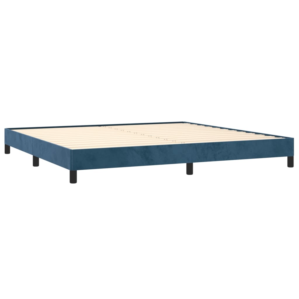 Bettgestell Dunkelblau 200x200 cm Samt - Pazzar.ch