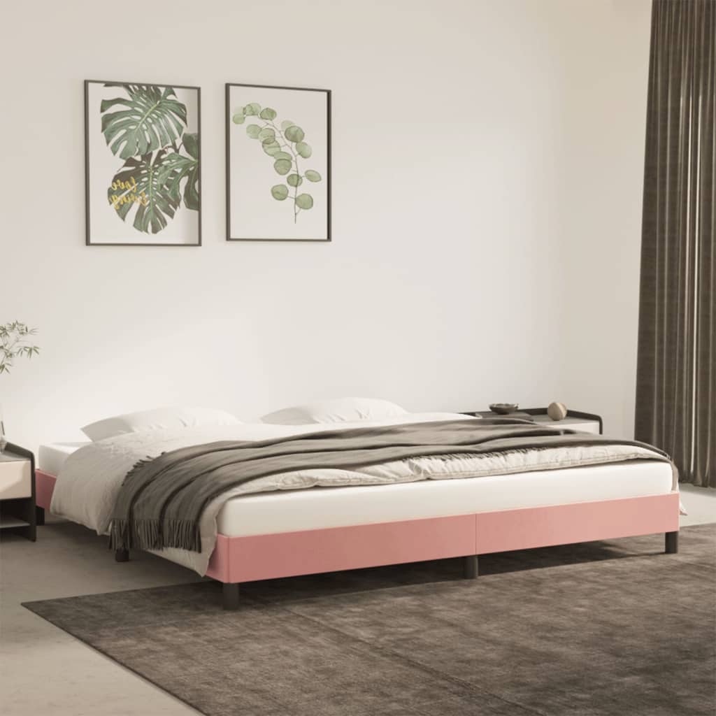 Bettgestell Rosa 200x200 cm Samt - Pazzar.ch