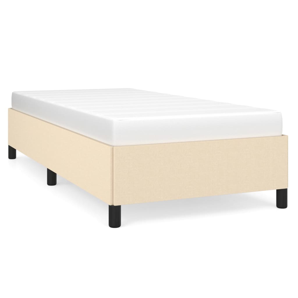 Bettgestell Creme 100x200 cm Stoff - Pazzar.ch