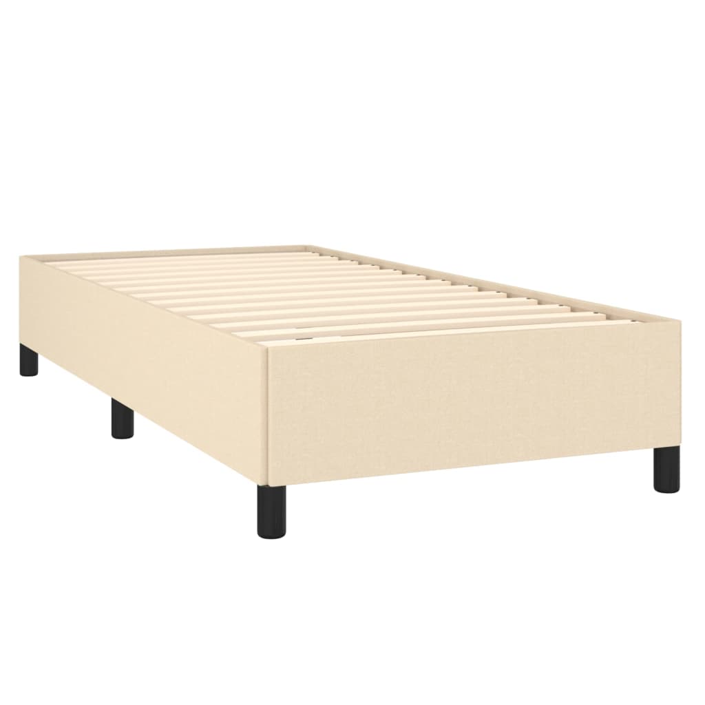 Bettgestell Creme 100x200 cm Stoff - Pazzar.ch