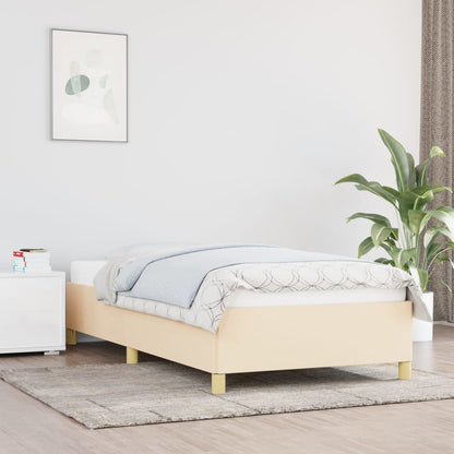 Bettgestell Creme 90x200 cm Stoff - Pazzar.ch