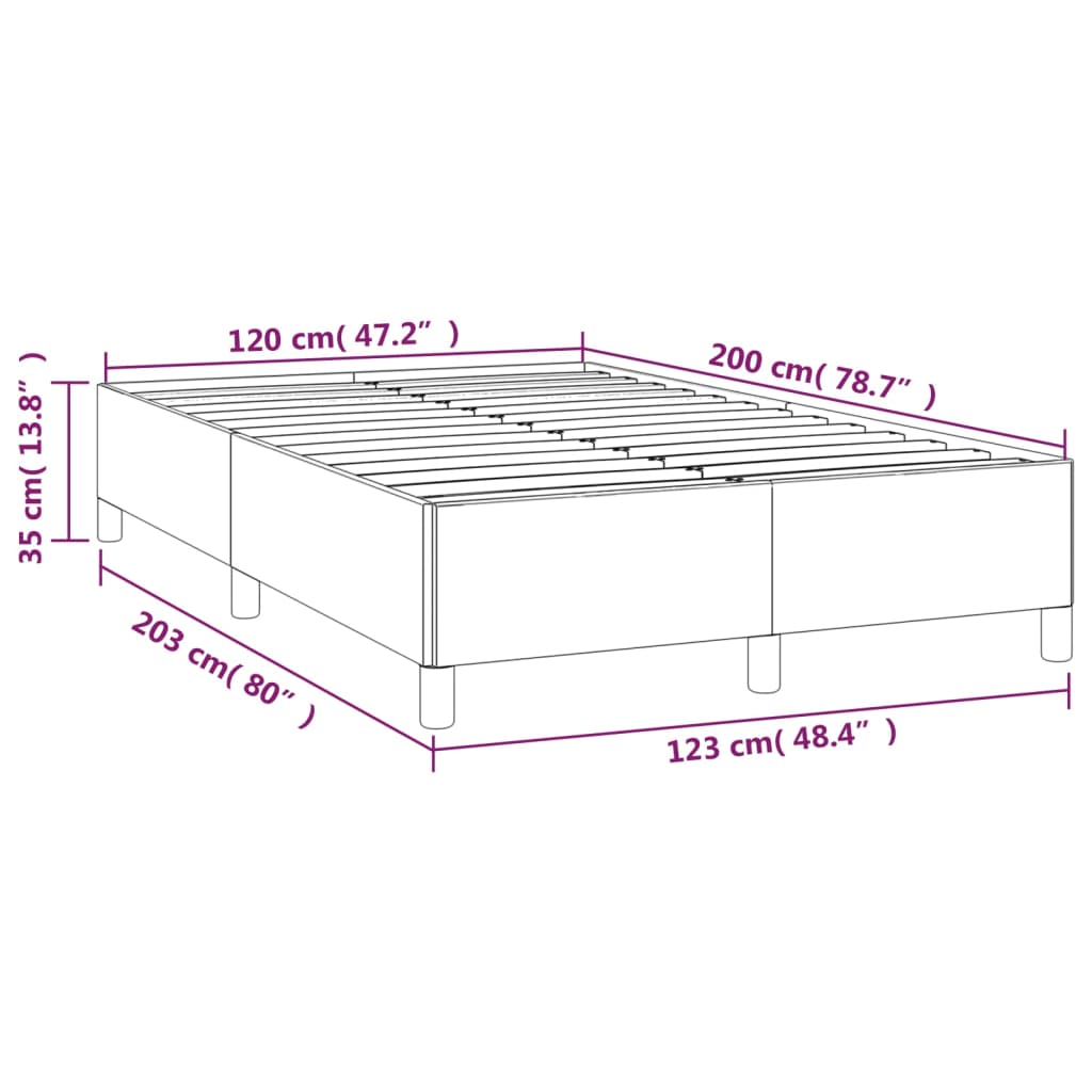 Bettgestell Rosa 120x200 cm Samt - Pazzar.ch