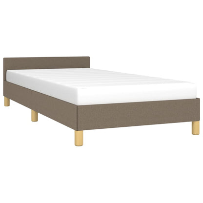 Bettgestell mit Kopfteil Taupe 90x200 cm Stoff - Pazzar.ch