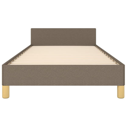 Bettgestell mit Kopfteil Taupe 90x200 cm Stoff - Pazzar.ch