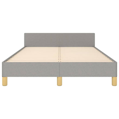 Bettgestell mit Kopfteil Hellgrau 120x200 cm Stoff - Pazzar.ch