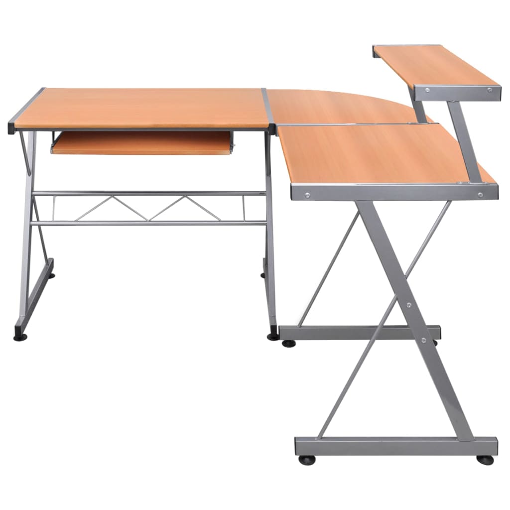Eck-Computertisch Braun 132x112x99 cm Holzwerkstoff - Pazzar.ch