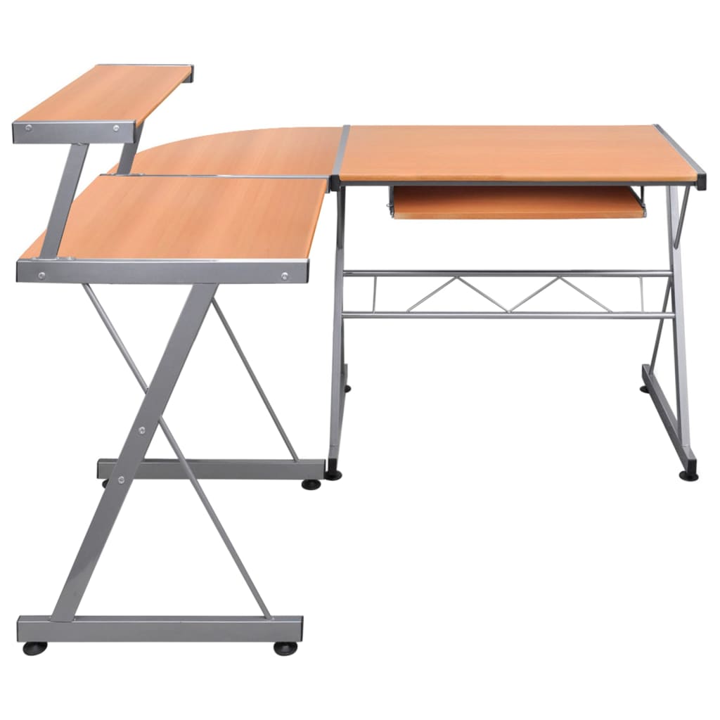 Eck-Computertisch Braun 132x112x99 cm Holzwerkstoff - Pazzar.ch