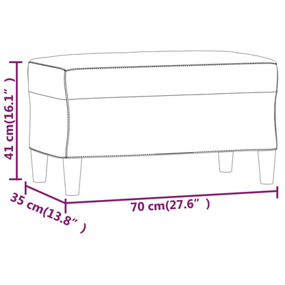 Sitzbank Schwarz 70x35x41 cm Stoff - Pazzar.ch