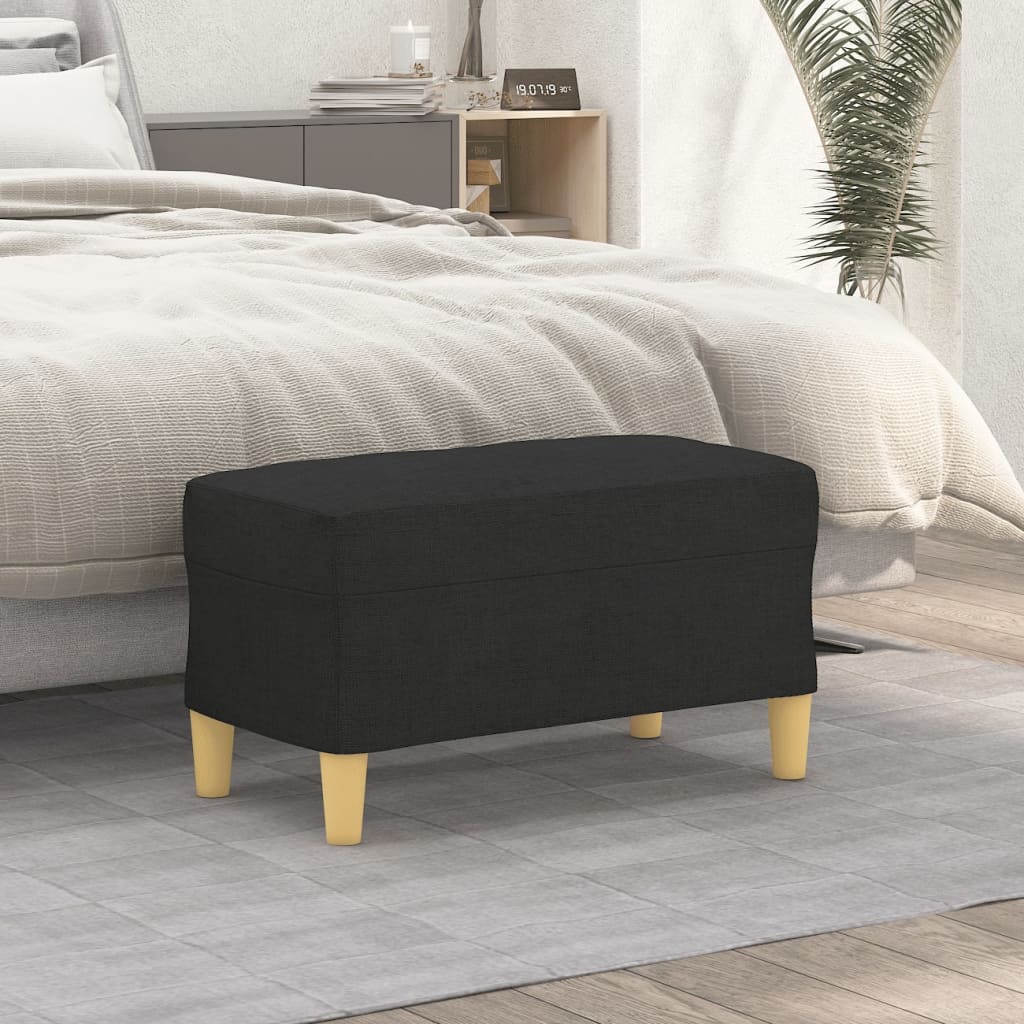 Sitzbank Schwarz 70x35x41 cm Stoff - Pazzar.ch